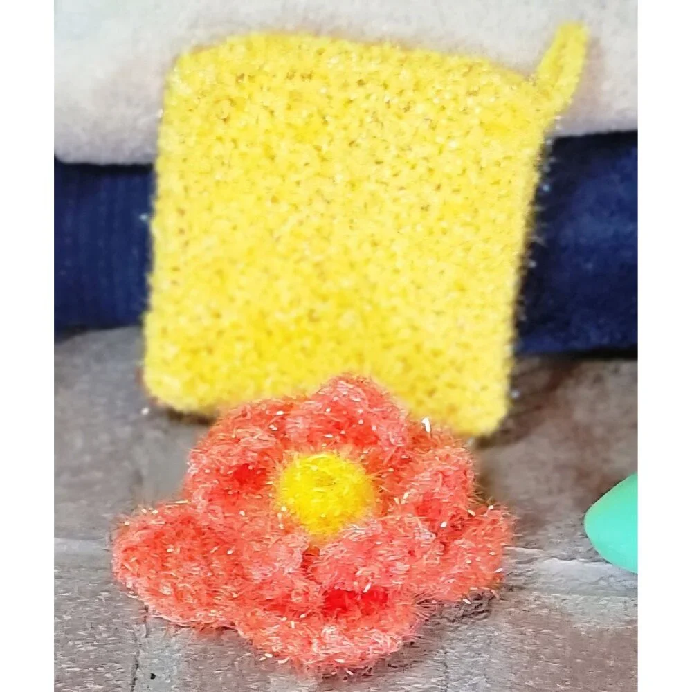 Orange and Yellow Scrubby set, set of 2